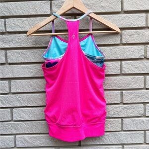 Ivivva Layered Racerback Tank Top with Built-in Shelf Bra Sz 10